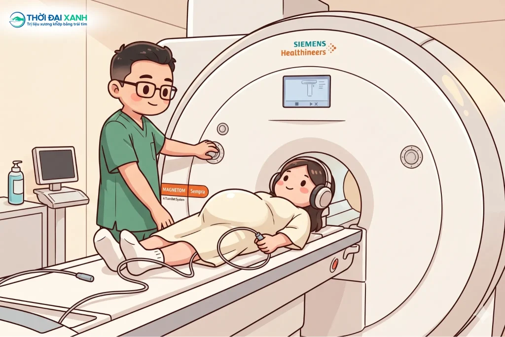 Về mặt y khoa, MRI được đánh giá là an toàn với thai nhi, nhưng thường được hạn chế trong 3 tháng đầu thai kỳ, trừ những trường hợp thực sự cần thiết cho sức khỏe của người mẹ.