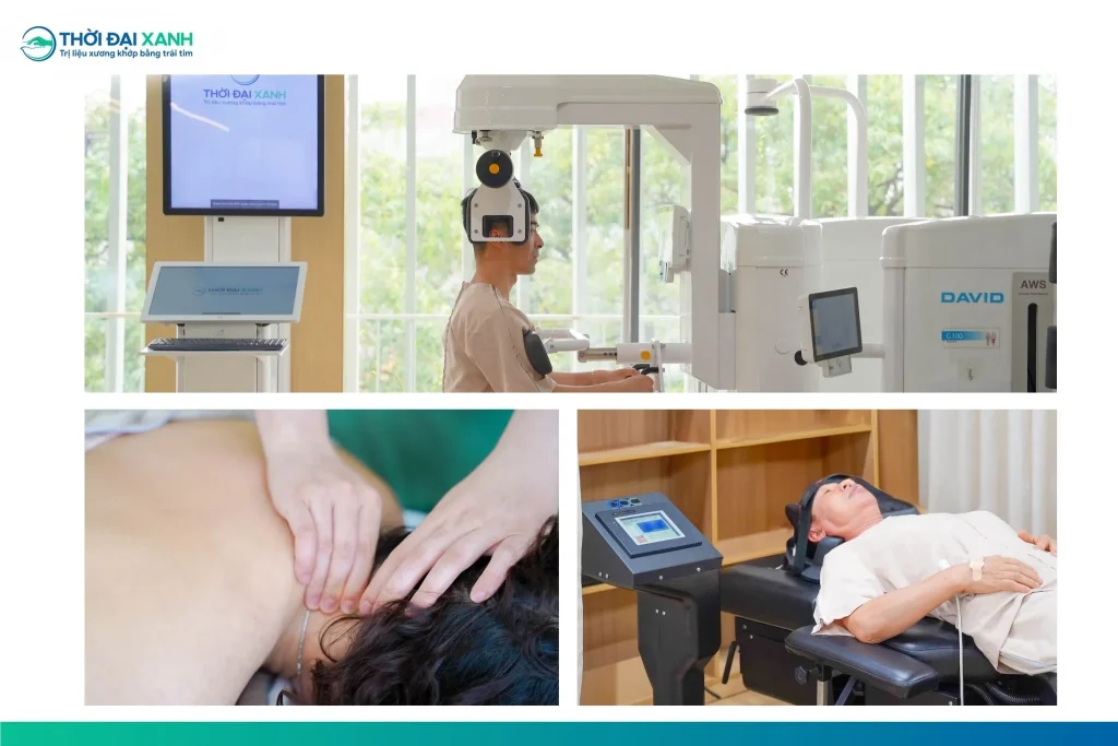 Tại Trung Tâm Xương Khớp Thời Đại Xanh, các biện pháp vật lý trị liệu và phục hồi chức năng giúp điều trị hiệu quả hội chứng cổ rùa.