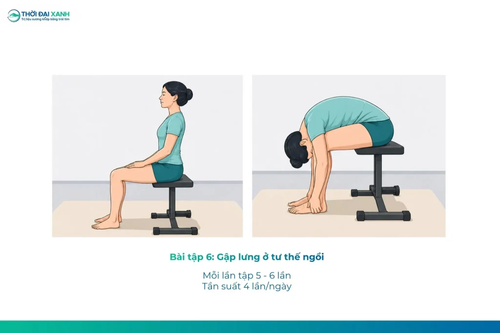 Phương pháp McKenzie - Hình 6. Gặp lưng ở tư thế ngồi