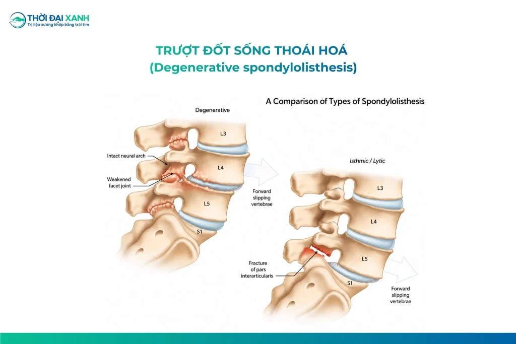 Trượt đốt sống do thoái hóa thường gặp ở người trên 45 tuổi, đặc biệt ở nữ nhiều hơn nam.