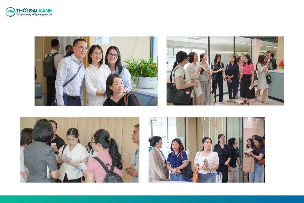 Đoàn gồm các giảng viên, chuyên gia và tư vấn viên cấp cao trong lĩnh vực Nhân sự, Đào tạo và Phát triển tổ chức, đến tham quan, tìm hiểu thực tế mô hình vận hành và cách thức tổ chức dịch vụ tại Thời Đại Xanh.